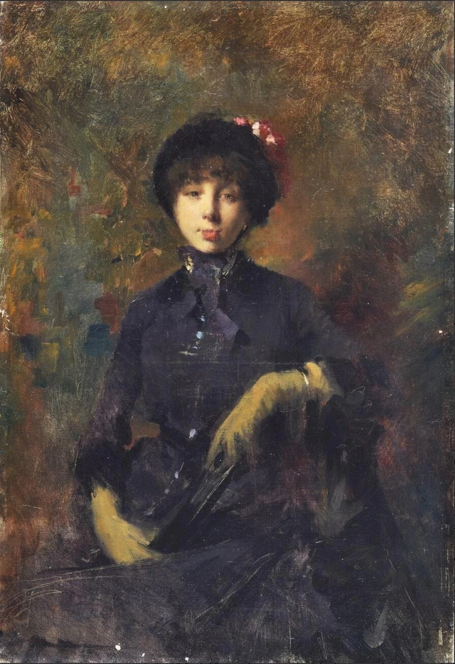 Giuseppe De Nittis - 110, Ritratto della moglie del pittore Rossano